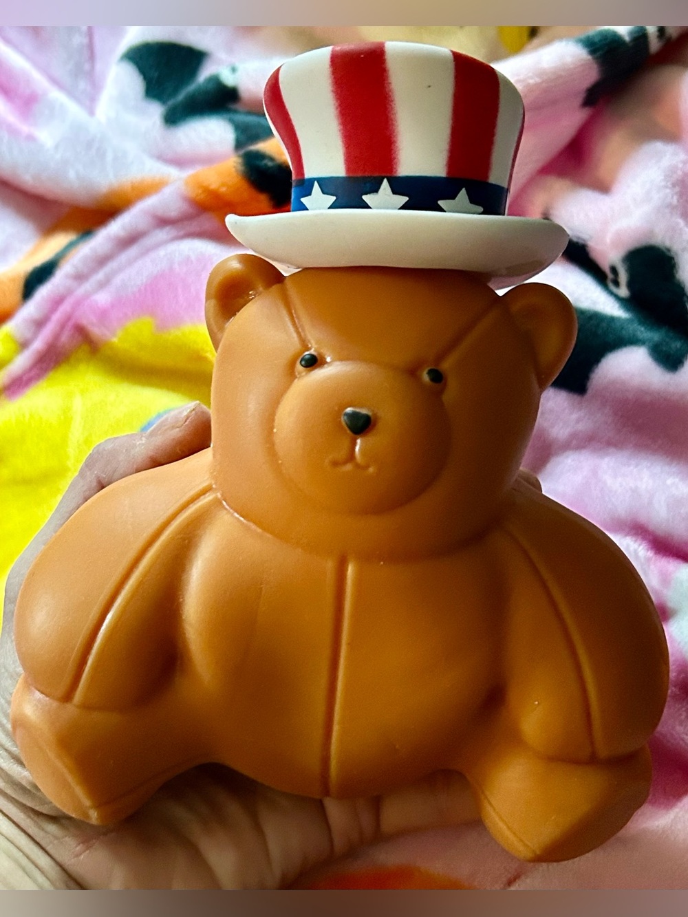 NEW Sunny Days Special Edition Patriotic Bear Squishy Squeezy Fidget Stress Ball